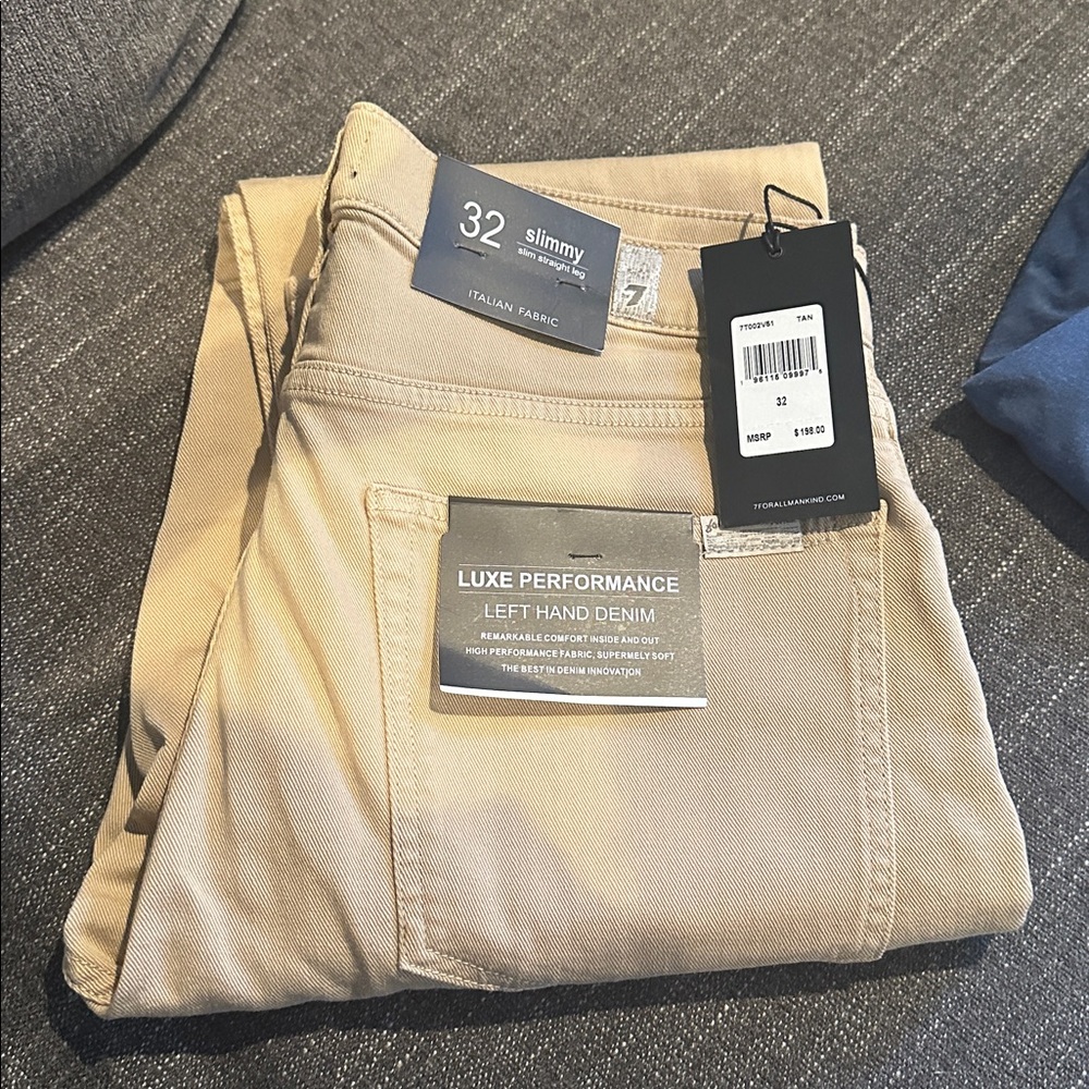 7 For All Mankind Tan Slimmy Jeans